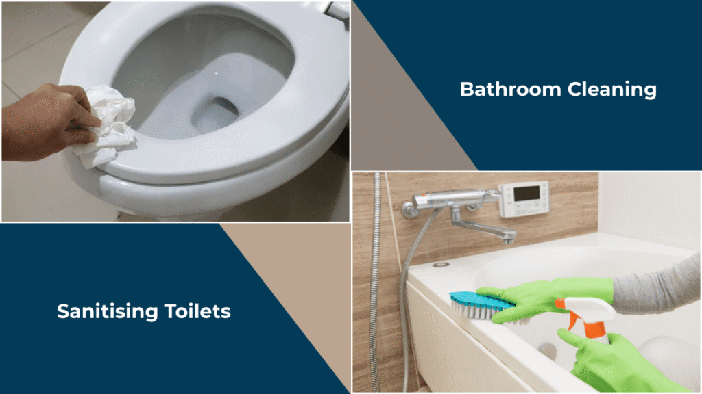 Bathroom Cleaning & Sanitising Toilets